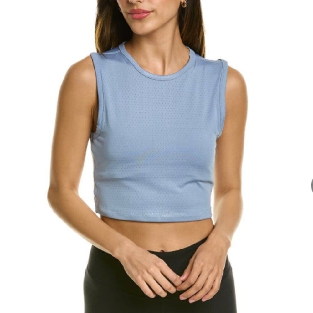 Like New! WeWoreWhat Light Blue Crop Muscle Tank Top in Size L/G